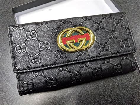 gucci leather wallets women|Gucci authentic wallet.